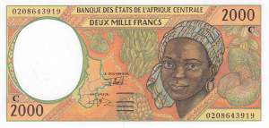 2000 Francs Kongo Republik p.103Ch 2002